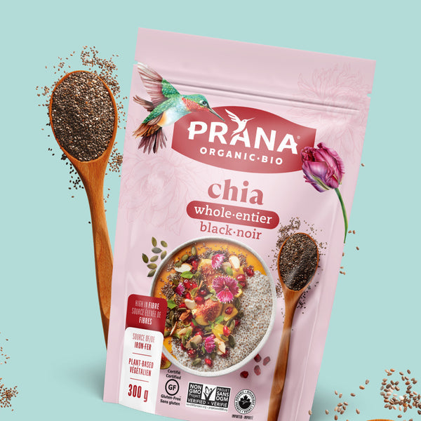 Prana Chia Seeds Ground Black Organic 300g