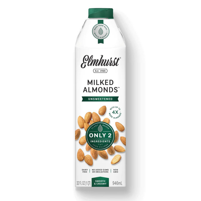 Elmhurst Milked Almonds Unsweetened Dairy Free 946ml