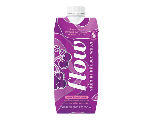 Flow Vitamin-Infusted Water, Organic Elderberry 500ml