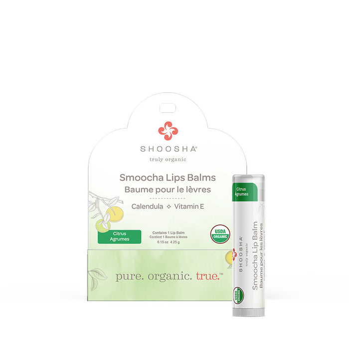 Shoosha Organic Smoocha Lips Balms,  Citrus  4.25 g