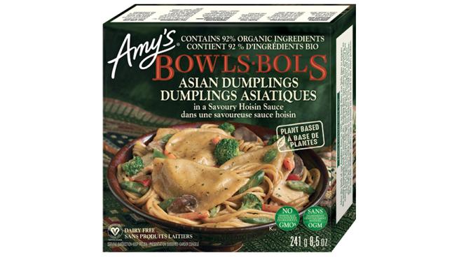Amy's Bowls Asian Dumplings in a Savoury Hoisin Sauce - Plant Based, Non-GMO 241g