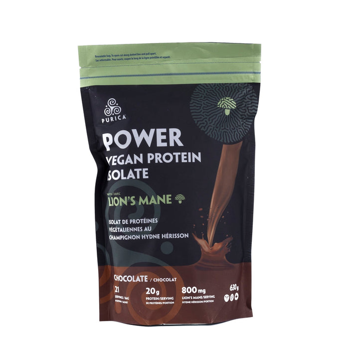 Purica Power Vegan Protein Isolate Chocolate with Lion's Mane 630g