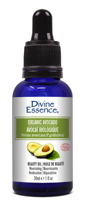 Divine Essence Organic Avocado Beauty Oil Nourishing & Restorative 30ml