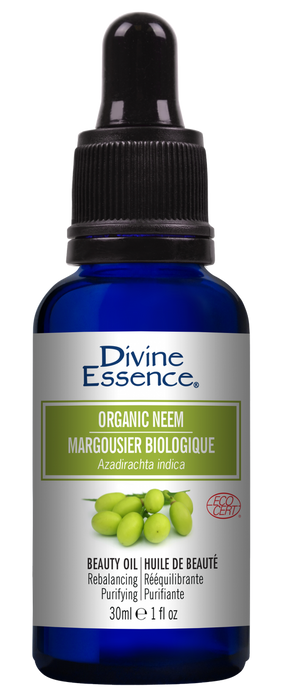 Divine Essence Organic Neem Beauty Oil Rebalancing & Purifying  30ml