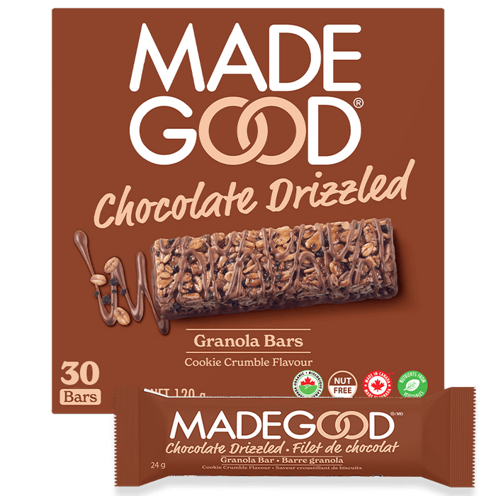 Made Good Chocolate Drizzled Granola Bars Cookie Crumble Flavour 120g
