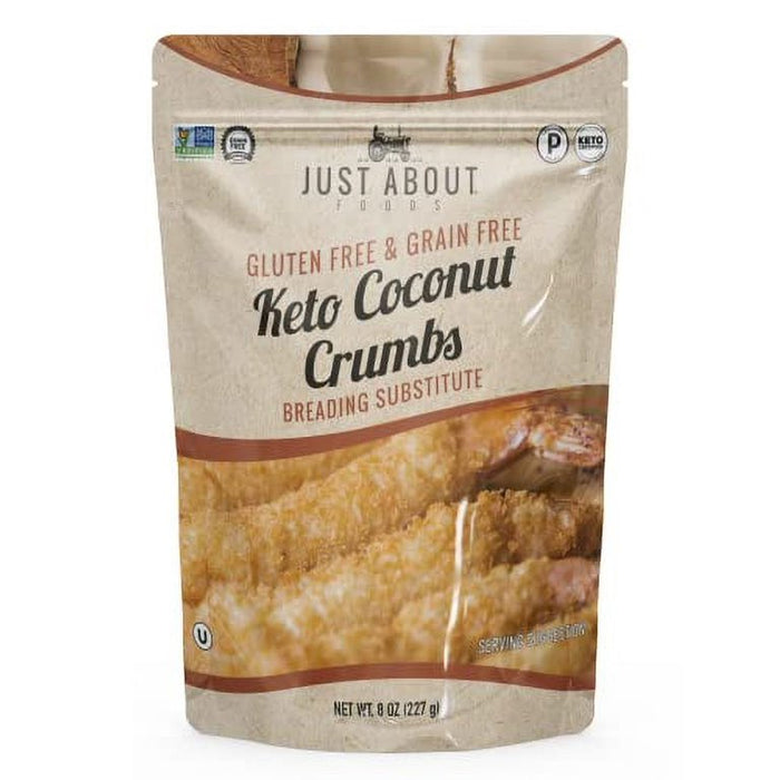 Just About Foods Keto Coconut Crumbs - Gluten Free, Grain Free, Non-GMO. 227g