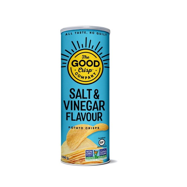 The Good Crisp Salt & Vinegar Potato Crisps - Gluten Free, Non-GMO 160g