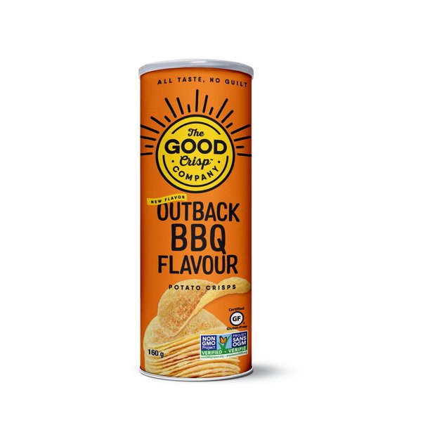 The Good Crisp Outback BBQ Potato Crisps - Gluten Free, Non-GMO 160g