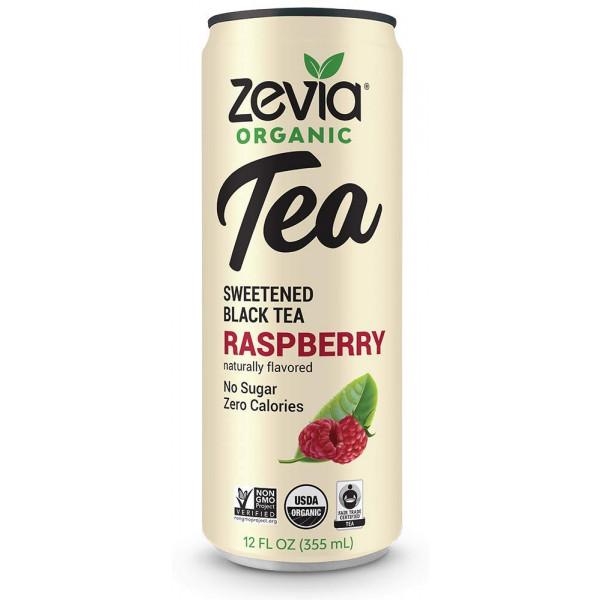 Zevia Organic Sweetened Black Tea; Raspberry 355ml