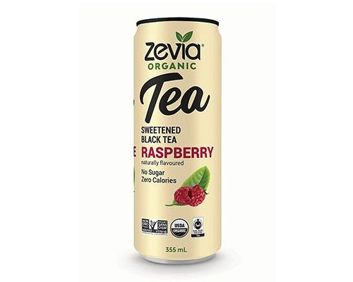 Zevia Organic Sweetened Black Tea Raspberry Lime 355ml