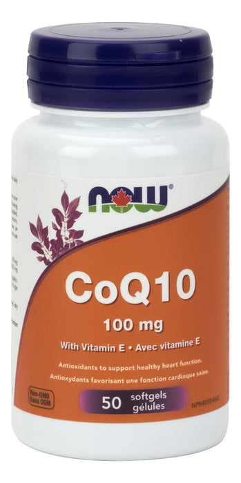 Now CoQ10 100mg with Vitamin E 50sgels