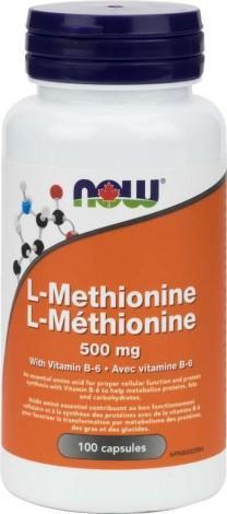 Now Methionine with Vitamin B-6  500mg  100vcap