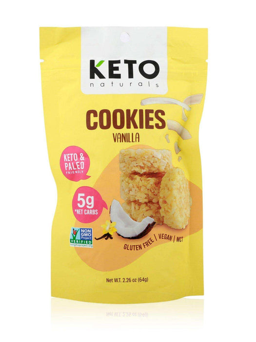 Keto Naturals Cookies, Gluten Free, Vanilla 64g