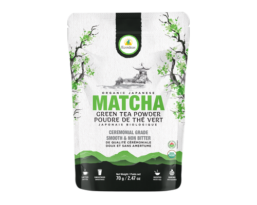 Ecoideas Organic Japanese Matcha Green Tea Powder, Ceremonial Grade 70g