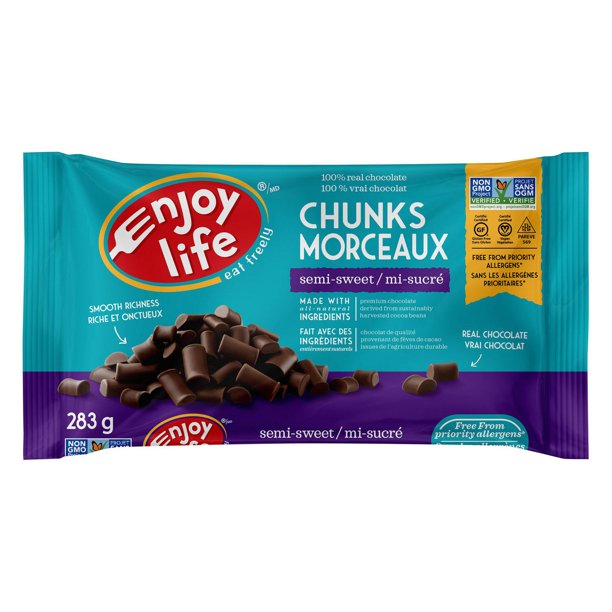 Enjoy Life 100% Real Chocolate Chunks, Gluten Free 283g