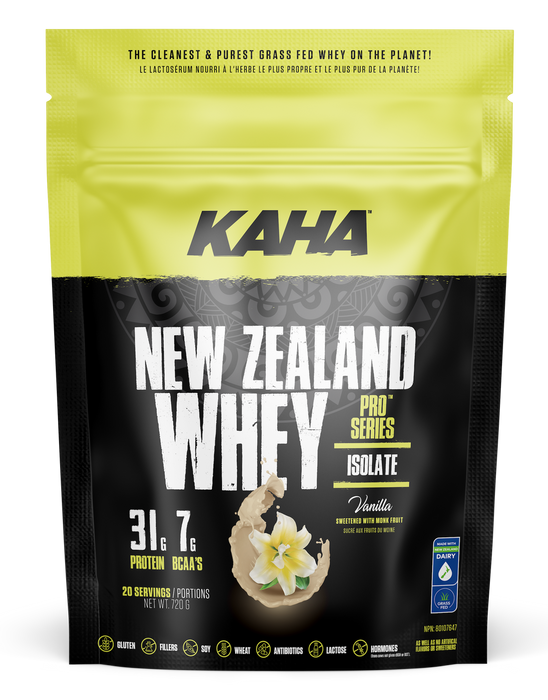 Kaha New Zealand Whey Isolate Protein Powder Vanilla Flavour 720g