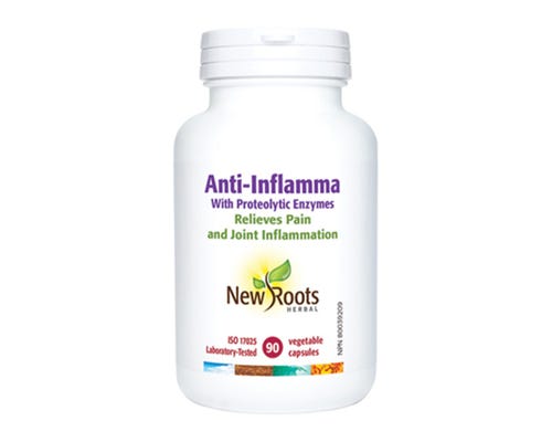 New Roots Anti-Inflamma With Proteolytic Enzymes Relieves Pain & Joint Inflammation 90vegiecaps