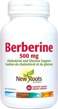 New Roots Berberine Cholesterol & Glucose Support 60vegiecaps