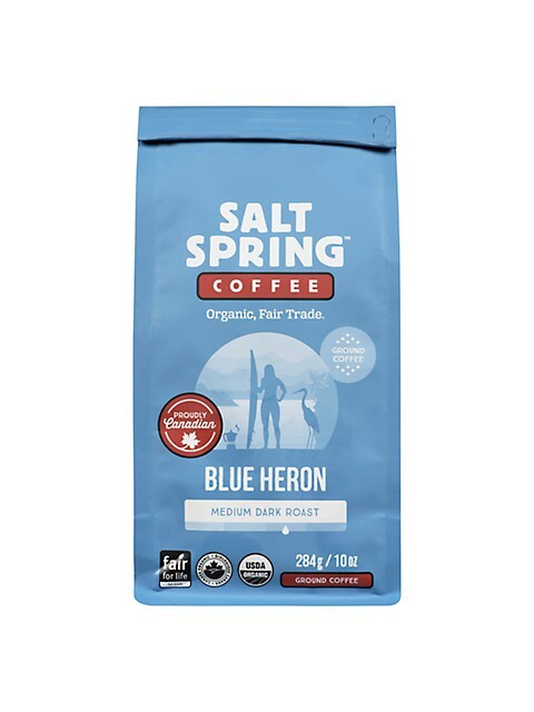 Salt Spring Coffee, Organic, Fair Trade;  Blue Heron Medium Dark Roast Whole Bean 284g