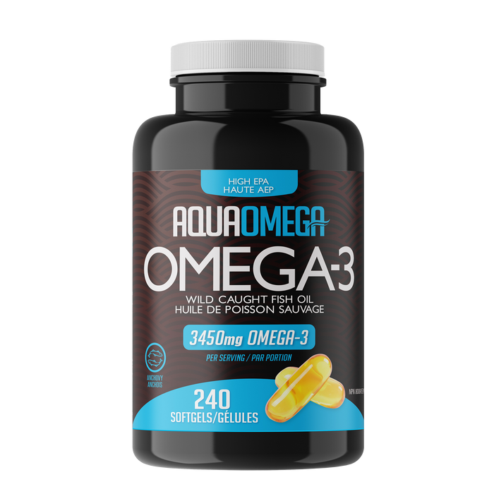 Aqua Omega High EPA Omega-3 Wild Caught Fish Oil  240softgels
