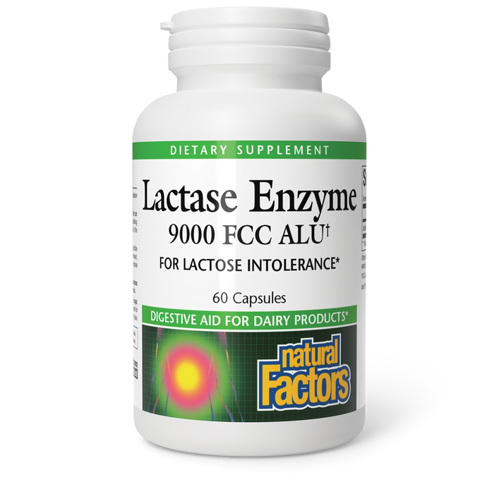 Natural Factors Lactase Enzyme Supports Digestion Of Dairy Products 60capsules