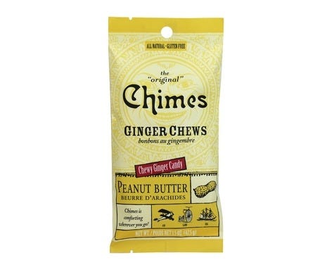 Chimes Ginger Chews, Peanut Butter 42.5g