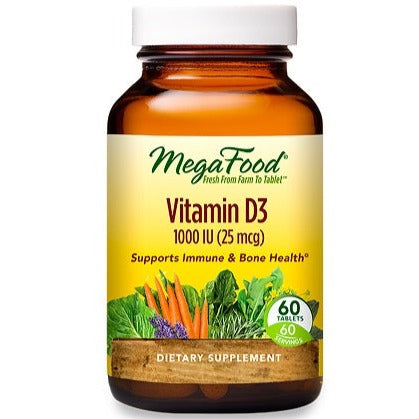 MegaFood Vitamin D3 1000IU 60tabs+12bonus
