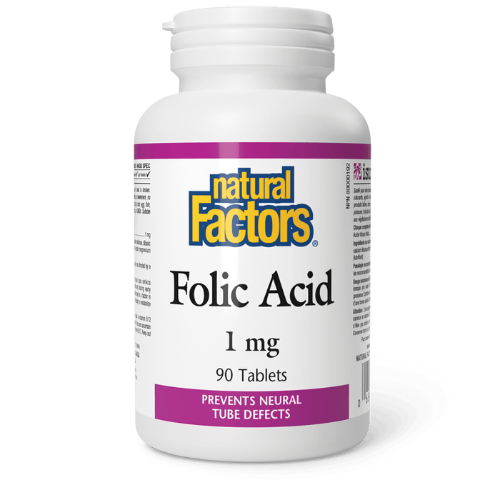 Natural Factors Folic Acid 1mg 90tabs