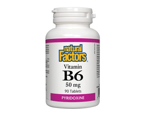 Natural Factors Vitamin B6 50mg 90 tabs 90tabs