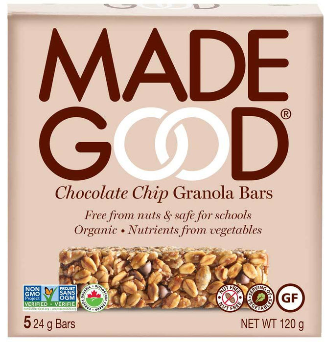 Made Good Organic Granola Bars, Chocolate Chip 5x24g