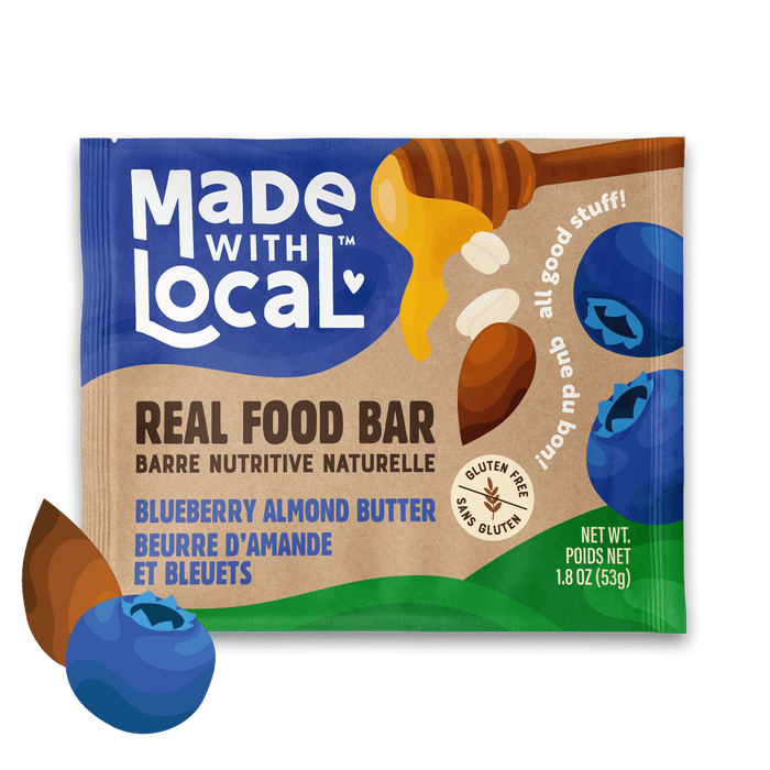 Made With Local Real Food Bar, Gluten Free, Blueberry Almond Butter 53g