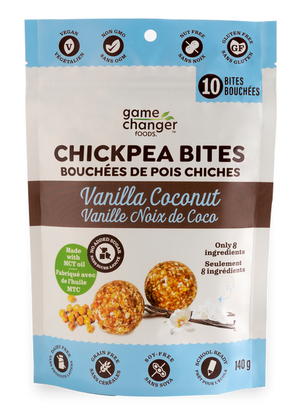 Game Changer Foods Chickpea Bites, Vanilla Coconut 140g