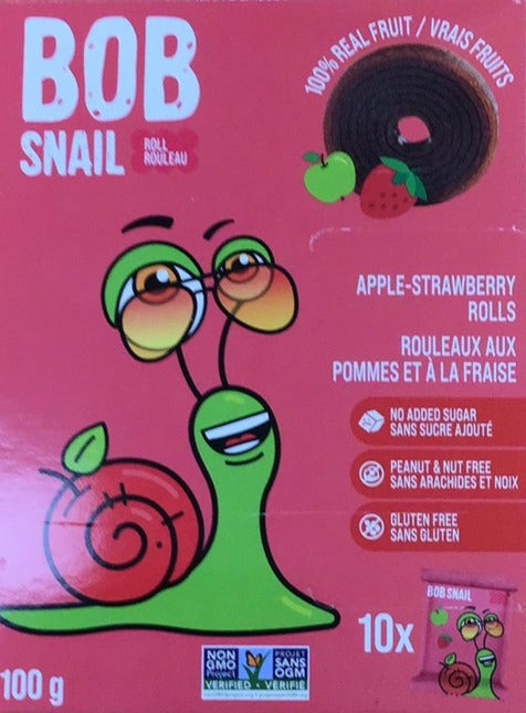 Bob Snail 100% Real Fruit Roll, Apple Strawberry 100g