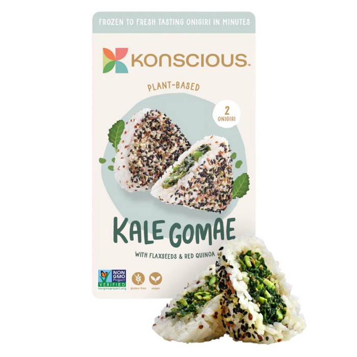 Konscious Plant Based Onigiri, Kale Gomae with Flaxseeds & Red Quinoa 204g