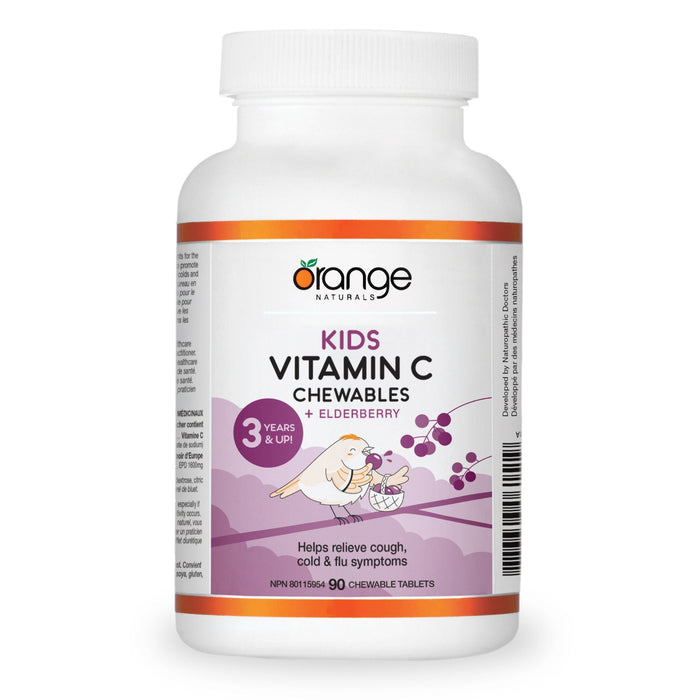 Orange Naturals Vitamin C + Elderberry Chewables Kids  90chewables