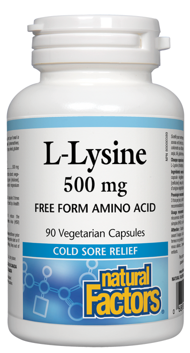 Natural Factors L-Lysine 500mg 90vcaps