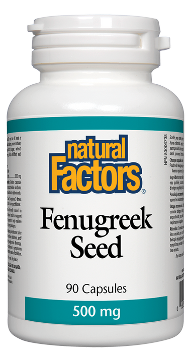 Natural Factors - Herbal Factors Fenugreek Seed 500mg 90 caps 90caps