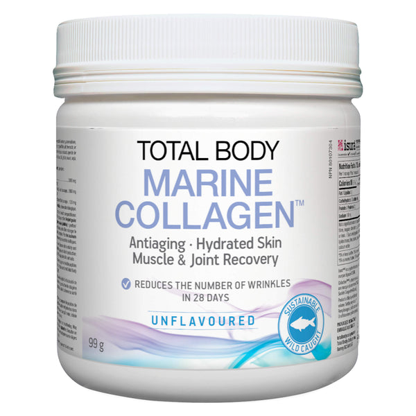 Natural Factors Total Body Marine Collagen - Antiaging, Hydrated Skin, Muscle & Joit Recovery 99g