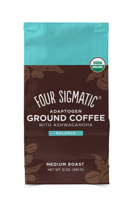 Four Sigmatic Organic Adaptogen Ground Coffee with Ashwagandha, Medium Roast 340g