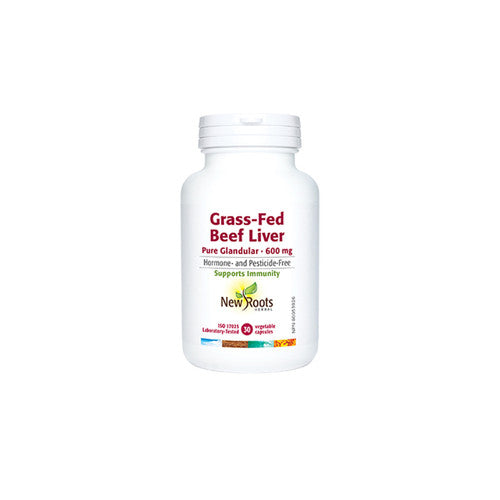 New Roots Grass-Fed Beef Liver Pure Glandular 600mg 30vcap 30vcaps