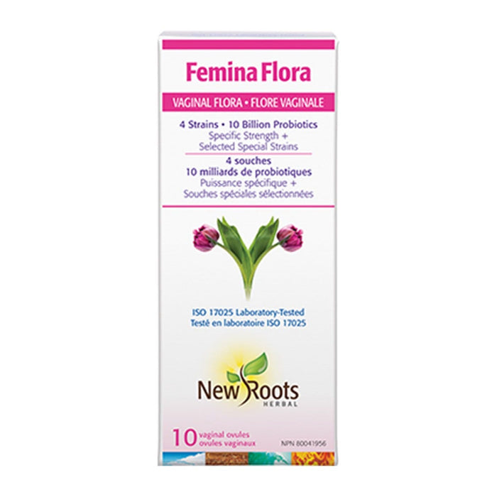 New Roots Femina Flora Vaginal Probiotics - 10ovules