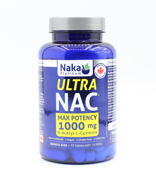 Naka Ultra NAC Maximum Potency 1000mg 75tablets