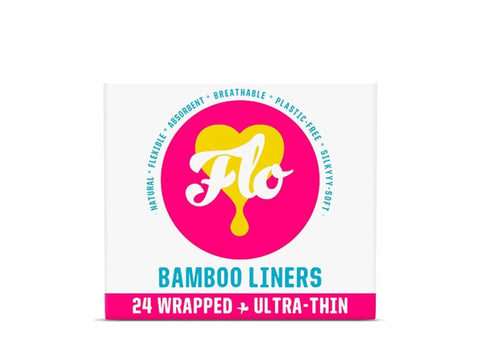 Here We Flo Bamboo Liners 24 Wrapped + Ultra Thin 24liners