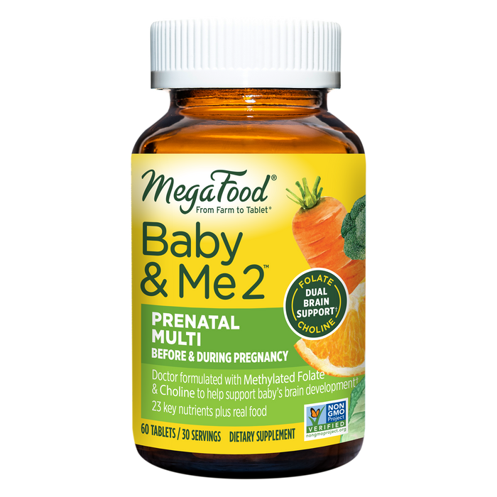 MegaFood Baby & Me 2 Prenatal Multivitamin-Mineral 60tabs