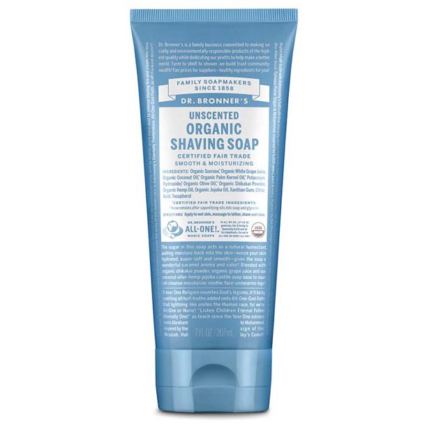 Dr. Bronners Unscented Shaving Soap 207ml