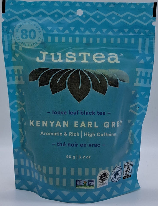 Justea Loose Leaf Black Tea, Kenyan Earl Grey 90g