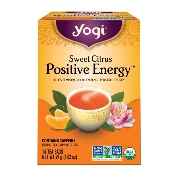 Yogi Herbal Tea, Positive Energy - Sweet Citrus 16 Tea Bags