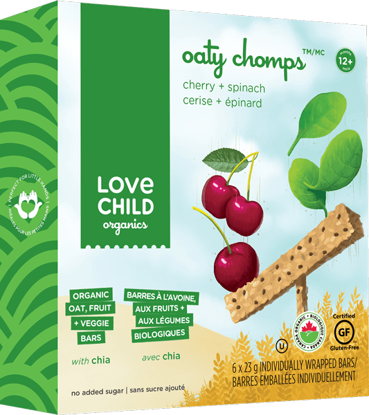 Love Child Organics Oaty Chomps; Cherry & Spinach 138G