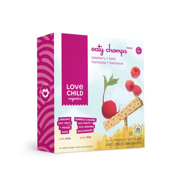 Love Child Organics Oaty Chomps; Raspberry & Beet 138G