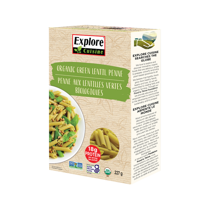 Explore Cuisine Green Lentil Penne 227g